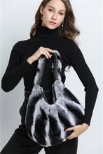 Load image into Gallery viewer, Ladies Real Rex Chinchinlla Fur Shoulder Bag Handbag