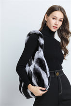 Load image into Gallery viewer, Ladies Real Rex Chinchinlla Fur Shoulder Bag Handbag