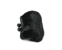 Load image into Gallery viewer, Mink Fur Ladies Clutch Party Bag in Black