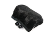 Load image into Gallery viewer, Mink Fur Ladies Clutch Party Bag in Black