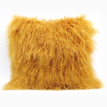 Load image into Gallery viewer, Mongolian Sheep Wool Bed Real Fur Pillow Cushion