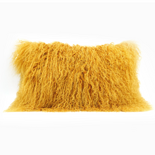 Load image into Gallery viewer, Mongolian Sheep Wool Bed Real Fur Pillow Cushion
