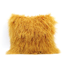 Load image into Gallery viewer, Mongolian Sheep Wool Bed Real Fur Pillow Cushion
