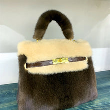Load image into Gallery viewer, Womens Mink Fur Mini Kelly Bag