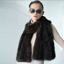Load image into Gallery viewer, Real Knitted Russian Sable Scarf Stole Shawl Muffler Stole
