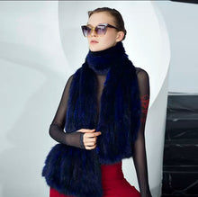 Load image into Gallery viewer, Real Knitted Russian Sable Scarf Stole Shawl Muffler Stole