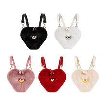 Load image into Gallery viewer, Real Mink Fur Heart Bag Purse