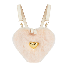Load image into Gallery viewer, Real Mink Fur Heart Bag Purse