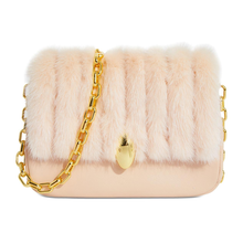 Load image into Gallery viewer, Real Mink Fur Square Bag