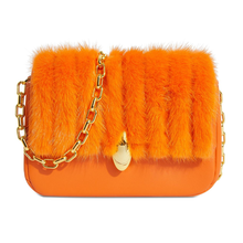 Load image into Gallery viewer, Real Mink Fur Square Bag