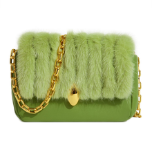 Load image into Gallery viewer, Real Mink Fur Square Bag
