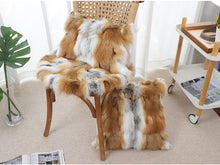 Load image into Gallery viewer, Round Circular Fox Fur Rugs