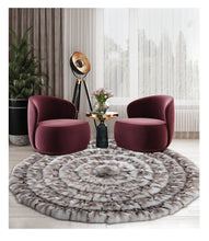 Load image into Gallery viewer, Round Real Saga Fox Fur Rugs Carpets