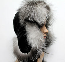 Load image into Gallery viewer, The Ladies Fox Fur Pilot Trapper Hat