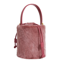 Load image into Gallery viewer, Tote Bucket Mink Fur Bag