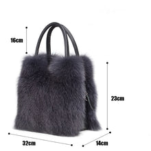 Load image into Gallery viewer, Women's Fox Fur Handbag
