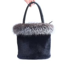 Load image into Gallery viewer, Women's Fox and Mink or Rabbit Fur Tote Bag