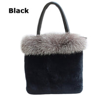 Load image into Gallery viewer, Women's Fox and Mink or Rabbit Fur Tote Bag