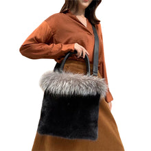 Load image into Gallery viewer, Women's Fox and Mink or Rabbit Fur Tote Bag