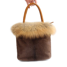 Load image into Gallery viewer, Women's Fox and Mink or Rabbit Fur Tote Bag