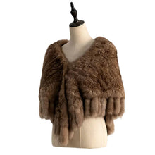 Load image into Gallery viewer, Women's Sable Triangle Fringe Shawl