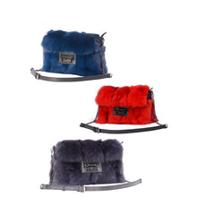 Load image into Gallery viewer, Womens Fox Fur Clutch Bag Handbag