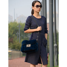 Load image into Gallery viewer, Womens Fox Fur Clutch Bag Handbag