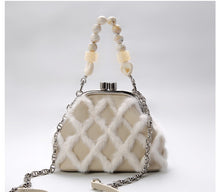 Load image into Gallery viewer, Womens Mink Clutch Bag Fur Handbag