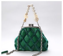 Load image into Gallery viewer, Womens Mink Clutch Bag Fur Handbag