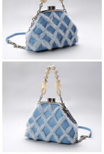 Load image into Gallery viewer, Womens Mink Clutch Bag Fur Handbag