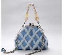 Load image into Gallery viewer, Womens Mink Clutch Bag Fur Handbag