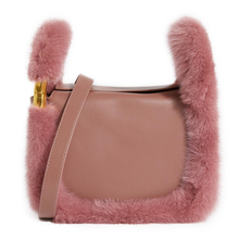 Load image into Gallery viewer, Womens Mink Fur Leather Bag