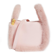 Load image into Gallery viewer, Womens Mink Fur Leather Bag