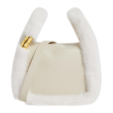 Load image into Gallery viewer, Womens Mink Fur Leather Bag