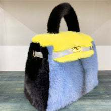 Load image into Gallery viewer, Womens Real Mink Fur Mini Kelly Bag