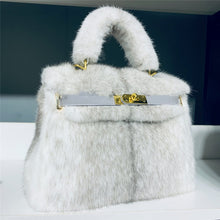 Load image into Gallery viewer, Womens Real Mink Fur Mini Kelly Bag