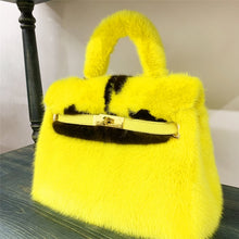Load image into Gallery viewer, Womens Real Mink Fur Mini Kelly Bag