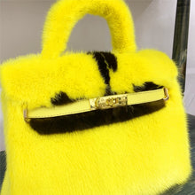 Load image into Gallery viewer, Womens Real Mink Fur Mini Kelly Bag