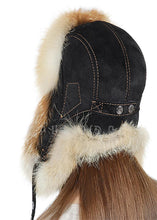 Load image into Gallery viewer, Red Fox Fur Hats Women&#39;s Best Russian Ushanka Russian Ushanka Aviator Trapper Snow Skiing Hat Caps Earflap Winter
