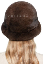 Load image into Gallery viewer, Saga Brown Mink Fur Bucket Hat for Womens Manufacturer Direct Sale Winter Solid Color Hat Fluffy Bucket Hat Womens Mink Fur Hat

