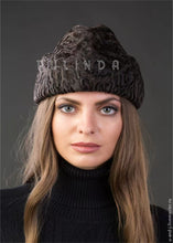 Load image into Gallery viewer, Womens Brown Persian Lamb Swakara Karakul Astrakhan Cossack Hat Cap Customized logo Karakul Hat for Sale Fur Hat for Sale

