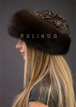 Load image into Gallery viewer, Black Astrakhan Karakul Swakara Fur Beret Hat Lady Winter Sheep Fur Beanies Hat for Women Fashion Winter Lamb Fur Hat
