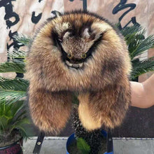Load image into Gallery viewer, Raccoon Tail Hat Raccoon Fur Hat Raccoon Wool Hat Raccoon Tail Hat - Suitable for All Ages
