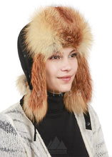 Load image into Gallery viewer, Red Fox Fur Hats Women&#39;s Best Russian Ushanka Russian Ushanka Aviator Trapper Snow Skiing Hat Caps Earflap Winter
