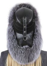 Load image into Gallery viewer, Winter Bomber Trapper fox Hat Hats Plush Earflap Russian Women&#39;s Trapper Aviator Pilot Hat Best Ushanka Hats with fox Tail
