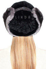 Load image into Gallery viewer, Chinchilla Rex Rabbit Fur Shearling Mouton Sheepskin Trapper Hat UshankaThick Winter Chinchilla Rabbit Aviator Hat Warm Ear Flap
