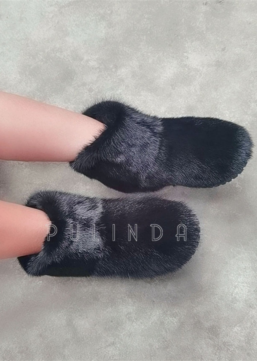 Imported Mink Fur Ankle Boots Warm and Cozy Women's Boots High-end Fur Boot Internet Celebrity Style Boots with Mink Fur