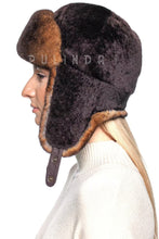 Load image into Gallery viewer, Rex Rabbit Fur Shearling Mouton Sheepskin Trapper Hat Ushanka Aviator Hat Luxury Soft Fluffy Natural Rex Rabbit Fur Hat
