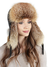 Load image into Gallery viewer, Autumn and Winter 2025 New Ushanka Natural Fox Fur Russian Hat Fox Fur Hat Dome Mongolian Hat
