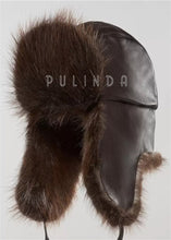 Load image into Gallery viewer, Beaver Fur Trapper Hat for Men Wholesale Men Winter Warm Ushanka Russian Aviator Fur Hat Hunting Hat
